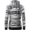 Evolúcia baseball pálkar náprah + loptička - Mikina dámska trendy zipper s kapucňou - XS ( Šedý maskáč )