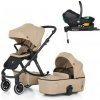 PETITE&MARS Kočík kombinovaný ICON 2v1 Mocha Beige LITE AIR + Core Pro i-Size Black Grey + Báza
