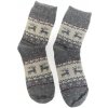 Vlnené ponožky VIANOCE sivé