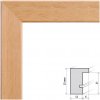 30x40 | Rámček Kiel buk BEZ SKLA len rám a podklad [BN]