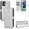 Peňaženkové kožené puzdro Honeycomb na Motorola Moto G13 / G23 / G53 5G - Strieborná
