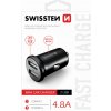 Swissten CL adaptér do auta 2x USB 4,8A metal čierny