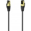 Hama 00200691 RJ45 sieťové káble, prepojovacie káble CAT 8 S/FTP 0.5 m čierna pozlátené kontakty 1 ks; 00200691
