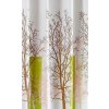 Aqualine, Sprchový záves 180x180cm, polyester, biela/zelená, strom, ZP009/180