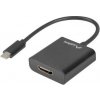 LANBERG USB-C(M) 3.1 na HDMI(F) adaptér kabel 15CM (Displayport ALT MODE) černý AD-UC-HD-01