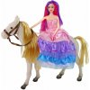 LEAN Toys 13941 Princezná bábika s bielym poníkom a príslušenstvom