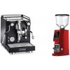 La Pavoni Cellini Classic, black + Eureka Atom W 65, ferrari red
