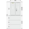 SFOS prístrojová prázdna skriňa OZ-2/80 + 3x K-2, 600x1550x245mm
