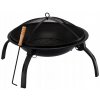 Záhradné ohnisko s poklopom čierna, pr. 56 x 39,5 cm