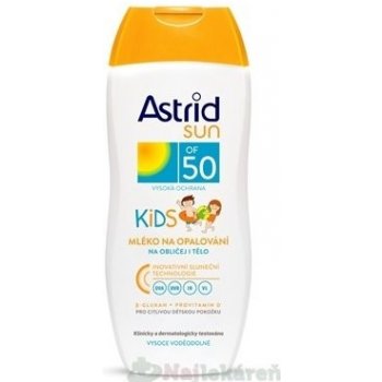 Astrid Sun Kids detské mlieko na opaľovanie Waterproof D-panthenol UVA+UVB  SPF50 200 ml od 8,7 € - Heureka.sk