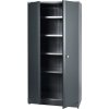 Vysoká skriňa Küpper 910 x 1800 x 450 mm 4 zasúvacie dná 2 dvierka antracit sivá