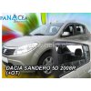 Deflektory - protiprievanové plexi Dacia Sandero / Stepway 5D 2008 - 2012 (+zadné)