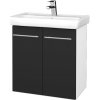 Dreja Kúpeľňová skriňa DOOR SZD2 60 - N01 Biela lesk / Úchytka T02 / N03 Graphite