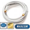 Mascom koaxiálny kábel 7676-030W, konektory F 3m