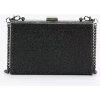 Axel Accessories Večerná kabelka Axel so strass kamienkami a retiazkou – čierna