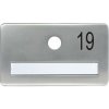 SOLIDO dveřní jmenovka bez kukátka, otvor o 14, hliník sříbrný elox,gravír. č.19