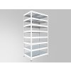 Biedrax Regál 35 x 75 x 210 cm 8 políc biely