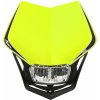 UNI přední maska včetně světla V-Face FULL LED, RTECH (neon žlutá/černá) M400-1508