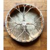 - Šamanský bubon 46cm Jaseň Masív - Kozia koža - s kameňom- Petrovič Drums