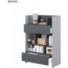 Dig-net nábytok Regál Lenart BED CONCEPT BC-26 | sivá / grafit