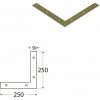 DOMAX NA montážny rohovník Galvanické pozinkovanie nažlto (ZNZ) NA 3- 250 x 250 x 30 x 3 mm (10 ks)
