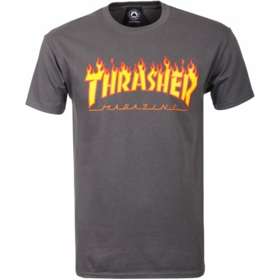 Thrasher Flame Logo charcoal