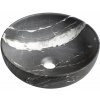Sapho RONDANE keramické umývadlo na dosku priemer 41cm, carnico marmor AR435CM