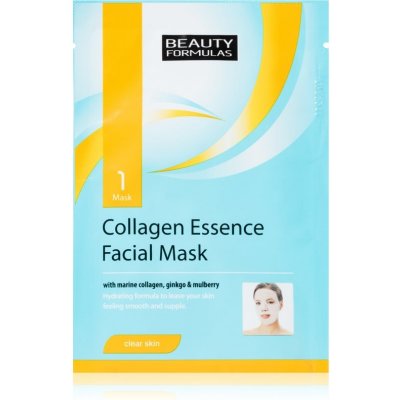 Beauty Formulas Clear Skin Collagen Essence kolagenová maska s revitalizačným účinkom 1 ks