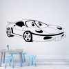 Veselá Stena Samolepka na stenu Detské autíčko Porsche Farba: černá