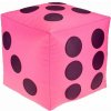 Detský taburet KOCKA 30 cm - ružová + fialová