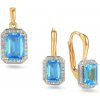 iZlato Forever Zlatá topásová súprava s diamantmi 0.200 ct IZBR895YSHR