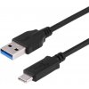 USB 3.1 C/M - USB 3.0 A/M, černý kábel 3m