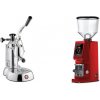 La Pavoni Stradivari Lusso + Eureka Atom W 65, ferrari red