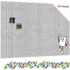 ALLboards Filcové panely na zeď 120×80 cm šedé, Z12_FELT40x20GREY
