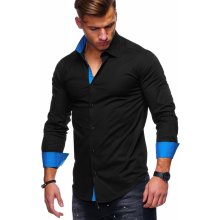 Pánská košile Slim Fit model RH-1122 H-100 Čierna / tmavo modrá