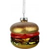 TORO VIANOČNÝ HAMBURGER ORNAMENT 7,5X8,5CM SKLO