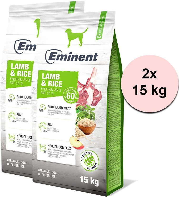 Eminent Lamb & Rice High Premium 2 x 15 kg