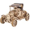 Ugears 3D dřevěné mechanické puzzle Historický automobil UGR-T