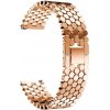 Lige Oceľový sieťovaný remienok / šírka 22mm / farba rose gold /