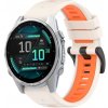 VSETKONAMOBIL 87351 SPORTY Vymeniteľný silikónový remienok Garmin Fenix 8 43mm béžová-oranžová