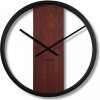 Mahagonové nástenné hodiny s dreva a kovu 50 cm