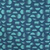 Strima French Terry Print - Abstract Shapes, Denim