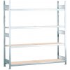Regál široký SCHULTE, police z drevotriesky š 1500 mm, základné pole, 4 úrovne, 1560x536x2500 mm