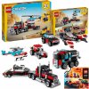 LEGO® Creator 31146 Nákladiak s plochou korbou a helikoptéra