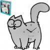 Nástenné hodiny v tvare mačky - Simon 's Cat