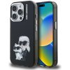 Karl Lagerfeld IML Aquarelle Karl a Choupette puzdro pre iPhone 15 Pro čierne (KLHCP15LHMKCAQK)