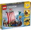 LEGO Creator 3 v 1 31132 Námorná Loď Vikingov a had z Midgardu