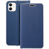Puzdro Luna Book Carbon iPhone 11 - tmavo-modré