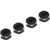 Yeah Racing Hliníkové HEX objímky na kolesá 12x6mm, 4ks, čierne