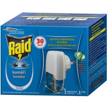 RAID elektrický odparovač - s tekutou náplňou 30 nocí 21ml